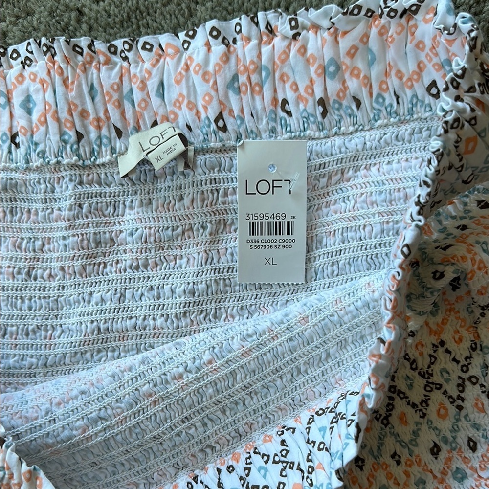 Loft Patterned Ruffle Mini Skirt - Picture 2 of 4